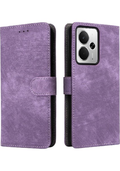 Realme 14 5g Flip Folio Cüzdan Kart Yuvaları Için Kılıf Kapak Rfıd Engelleme Pu (Yurt Dışından)