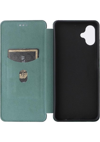 Samsung Galaxy A06 4g/5g Tam Koruma Manyetik Karbon Için Flip Case (Yurt Dışından)