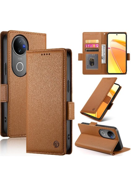 Vivo V50 5g Günlük Kullanım Için Flip Case Kart Yuvaları Flip Iş Cüzdan (Yurt Dışından) indirimleri