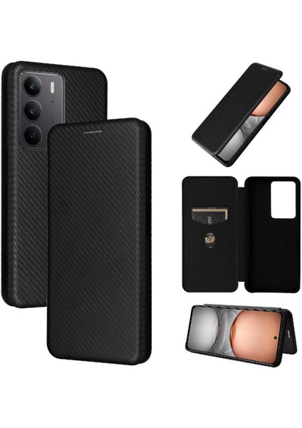 Realme C75 4g Tam Koruma Kartı Ekleme Manyetik Için Flip Case (Yurt Dışından)