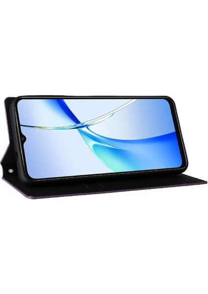 Oukitel C57S 3D Desen Kart Yuvaları Tutucu Pu Deri Için Flip Case (Yurt Dışından) modelleri