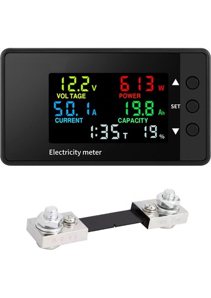 6'sı 1 Arada Voltmetre Ampermetre Dc 7,5-100V Wattmetre 0-100A (Yurt Dışından)
