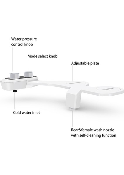 Bide Eklentisi Ultra Ince Tuvalet Çift Nozul Spiral 1/2 (Yurt Dışından) fiyatları