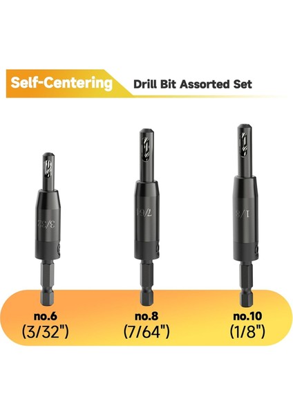 Kendiliğinden Merkezlenen Matkap Ucu Seti, 1/4 Inç Altıgen Şaftlı Matkap Için (Yurt Dışından) modelleri