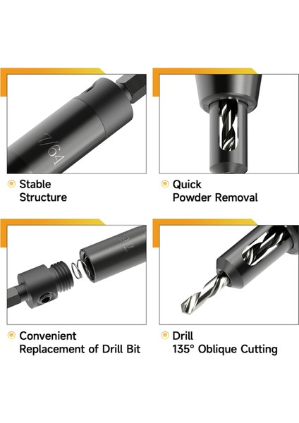 Kendiliğinden Merkezlenen Matkap Ucu Seti, 1/4 Inç Altıgen Şaftlı Matkap Için (Yurt Dışından) indirimleri