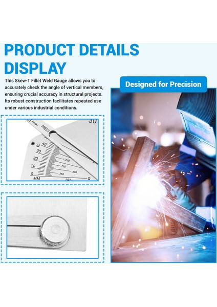 Eğik T Köşe Kaynak Ölçer Ölçer Dikey Üye Kaynağının Açısını Kontrol Eder (Yurt Dışından) fırsatları