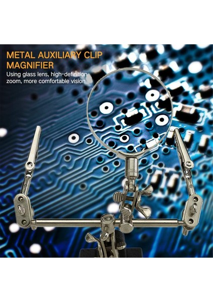 Çift Ayarlanabilir Timsah Klipsli Helping Hands Büyüteç (Yurt Dışından) fiyatları