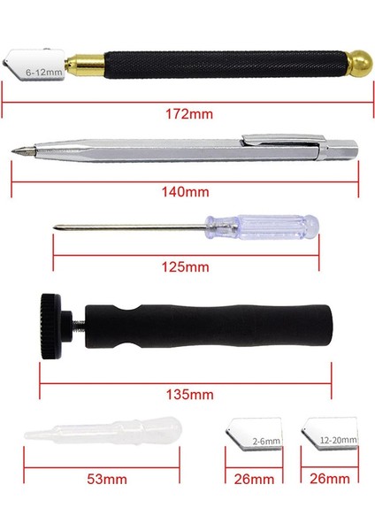 1 Set Cam Kesici, Alaşımlı Keskin Profesyonel Cam Kesme Aleti (Yurt Dışından) fiyatları