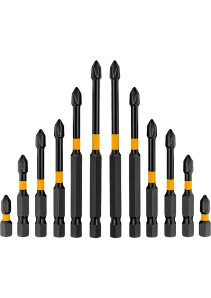 Kaymaz Darbeli Toplu Güçlü Manyetik Yüksek Tork Sertlik Vida Uçları (Yurt Dışından)