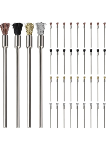 40 Adet Genişletilmiş Tel Fırça Temizlik Için, 3mm Mandrel Pas Boyası Çıkarma (Yurt Dışından)