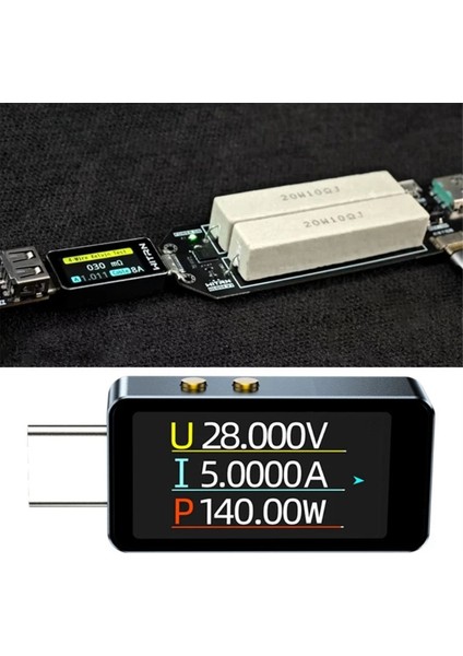 Gerçek Zamanlı Voltaj ve Akıma Sahip Yeni Taşınabilir USB Type C Test Cihazı (Yurt Dışından) modelleri