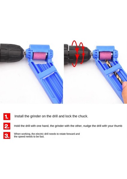Taşınabilir Matkap Ucu Bileyici Taşlama Tekerleğiyle Birlikte Gelir (Yurt Dışından) indirimleri