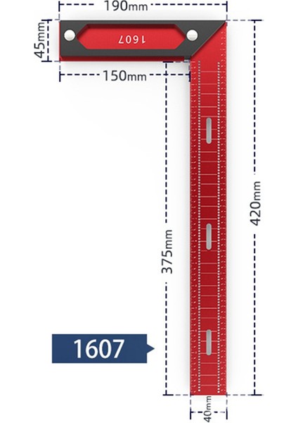 Hassas L Tipi Kare Çizici Işaretleme Çizgisi Çizim CETVELI-420MM (Yurt Dışından) indirimleri