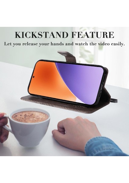 Kart Yuvası Standı Manyetik Kapak Pu ile Xiaomi 15 Flip Kickstand Için Kılıf (Yurt Dışından) modelleri