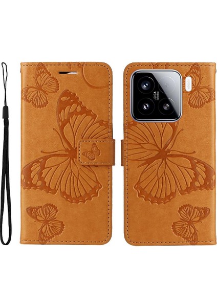 Kart Yuvası Standı Manyetik Kapak Pu ile Xiaomi 15 Flip Kickstand Için Kılıf (Yurt Dışından)