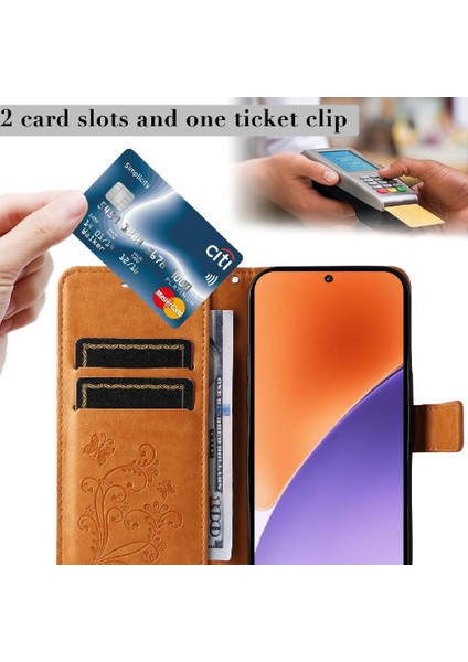 Kart Yuvası Standı Manyetik Kapak Pu ile Xiaomi 15 Flip Kickstand Için Kılıf (Yurt Dışından) fiyatları