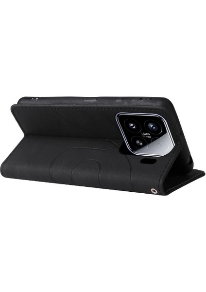 Kart Yuvası Standı Flip Folio ile Xiaomi 15 Deri Cüzdan Için Flip Case (Yurt Dışından) modelleri