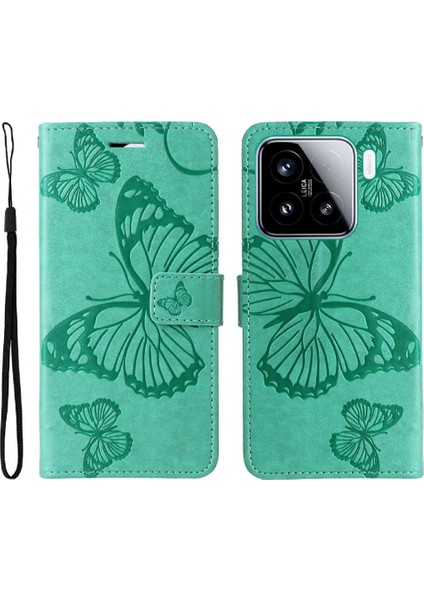 Kart Yuvası Standı Manyetik Kapak Pu ile Xiaomi 15 Flip Kickstand Için Kılıf (Yurt Dışından)