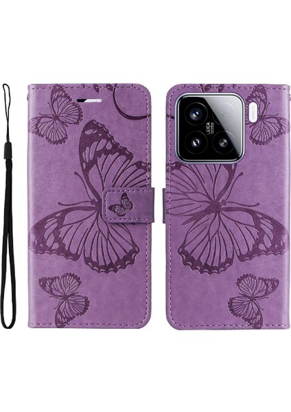 Kart Yuvası Standı Manyetik Kapak Pu ile Xiaomi 15 Flip Kickstand Için Kılıf (Yurt Dışından) modelleri