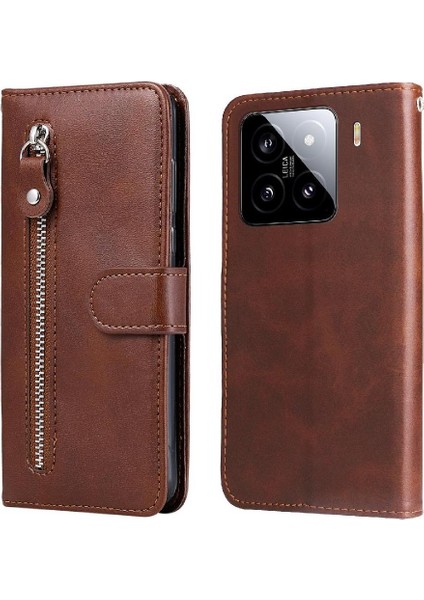 Xiaomi 15 Kart Yuvası Tutucular Fermuar Deri Koruyucu Kapak Için Kılıf (Yurt Dışından)