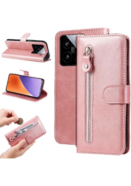 Xiaomi 15 Kart Yuvası Tutucular Fermuar Deri Koruyucu Kapak Için Kılıf (Yurt Dışından)