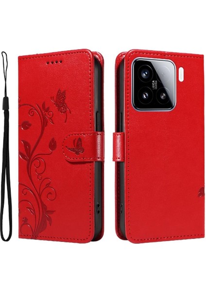 Xiaomi 15 Kabartmalı Kelebek ve Kart Yuvası Cüzdan Telefon Kılıfı (Yurt Dışından) indirimleri