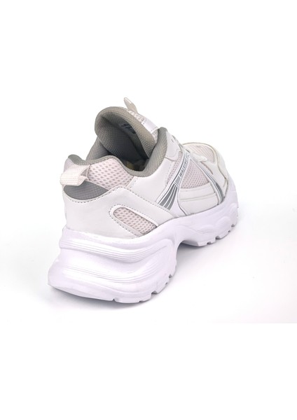 Kadın Beyaz Hafif Fileli Günlük Rahat Sneaker Spor Ayakkabı