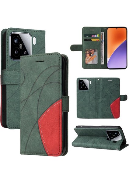 Kart Yuvası Standı Flip Folio ile Xiaomi 15 Deri Cüzdan Için Flip Case (Yurt Dışından) indirimleri
