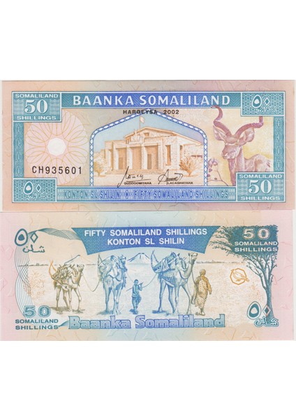 Somaliland 50 Şilin 2002 Çil Kondisyon.