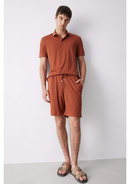 Yeni Sezon Regular Fit Her Yöne Esneyen Krinkıl Bermuda