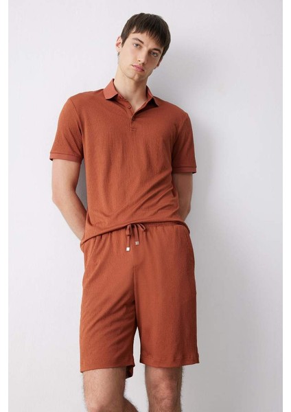 Yeni Sezon Regular Fit Her Yöne Esneyen Krinkıl Bermuda