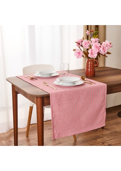 Soft Pötikareli Runner - Kırmızı - 50X130 cm