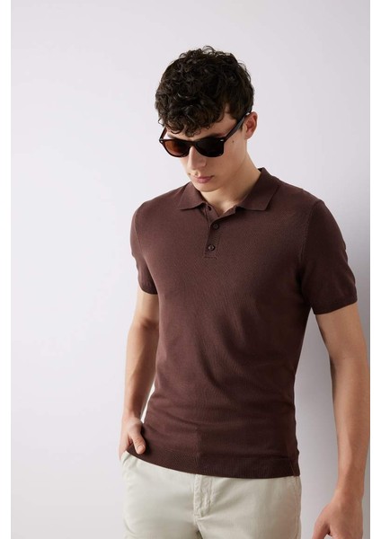 Yeni Sezon Standart Fit Polo Yaka Kısa Kollu Triko Polo Tişört modelleri