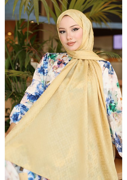 Karaca Jakarlı Şal 81096-07 Sarı