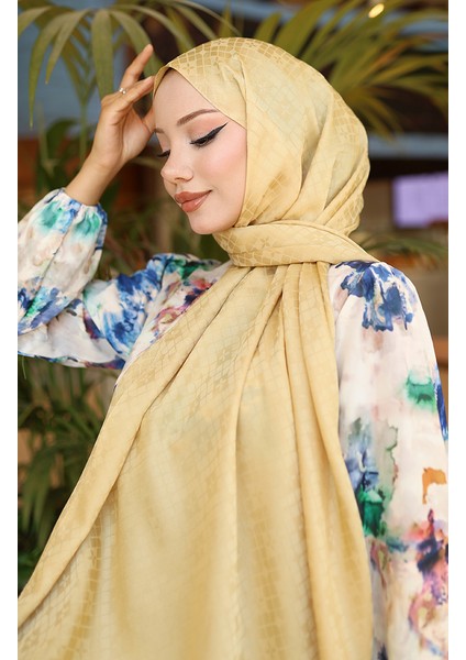 Karaca Jakarlı Şal 81096-07 Sarı