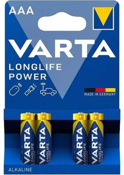 Longlife Power Alkalin Aaa 4lü Pil Blister-Varta