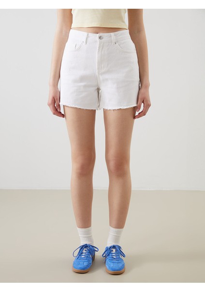 Yeni Sezon Dar Fit Kadin Jean Sort - S5LS43Z8