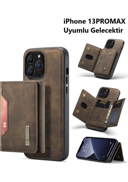 Iphone 13PROMAX Dg Mıng 2 Parça Ayrılabilir Güçlü Manyetik Cüzdanlı Kılıf