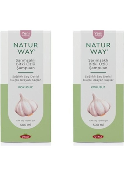 Naturway Sarımsaklı Bitki Özlü Şampuan 500 ml x 2 Adet