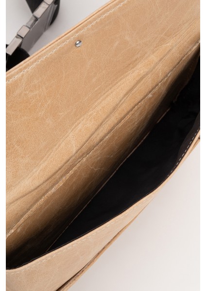 Joymax Unisex Bodybag Çanta Gerçek Deri Bej fırsatları