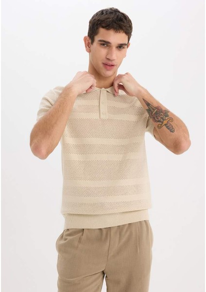 Yeni Sezon Standart Fit Polo Yaka Kısa Kollu Triko Polo Tişört modelleri