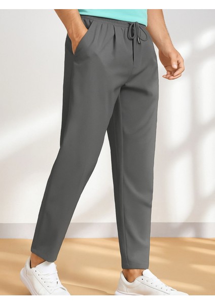 Erkek Pantolon Beli Lastikli Jogger Pantolon Cepli Fit Pantolon Erkek-Jogger