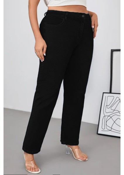 Cedy Denım - Kadın Büyük Benden Boru Paça Yüksek Bel Regular Fit Likralı Pantolon C626 modelleri