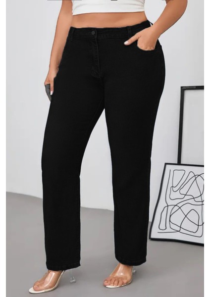 Cedy Denım - Kadın Büyük Benden Boru Paça Yüksek Bel Regular Fit Likralı Pantolon C626 fırsatları