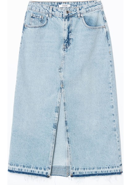 Yeni Sezon Dar Fit Kadin Jean Etek - S53120Z8 indirimleri
