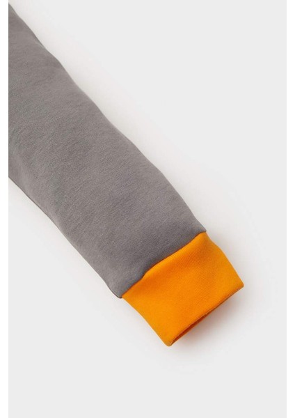 Yeni Sezon Erkek Bebek Pijama Takımı Araç Baskılı Uzun Kollu Üst Beli Lastikli Uzun Alt fırsatları