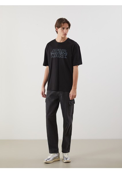 Yeni Sezon Bisiklet Yaka Star Wars Baskili Penye Erkek Tisort - S5IB14Z8 fiyatları