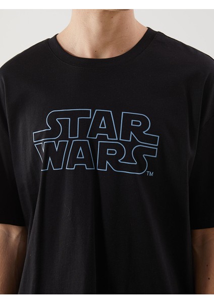 Yeni Sezon Bisiklet Yaka Star Wars Baskili Penye Erkek Tisort - S5IB14Z8 modelleri