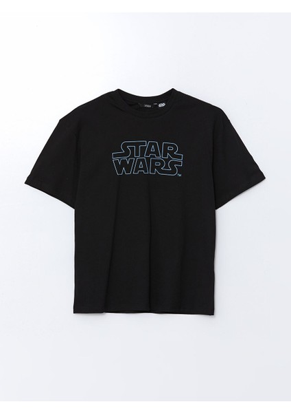 Yeni Sezon Bisiklet Yaka Star Wars Baskili Penye Erkek Tisort - S5IB14Z8 indirimleri