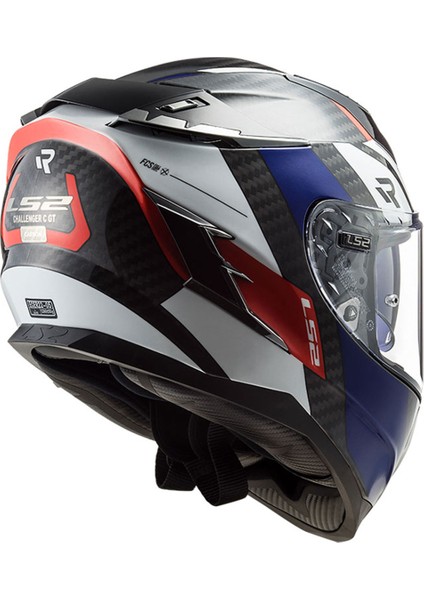 Challenger C Karbon Alloy Beyaz-Mavi-Kırmızı Kask